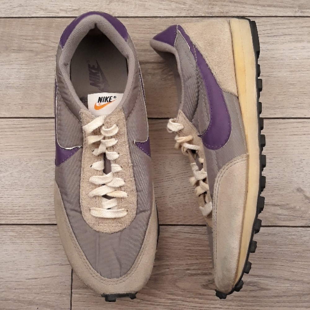 NIKE Daybreak Grey Purple Sz‎ 8 Mens Waffle Shoes Sneakers 316663-051